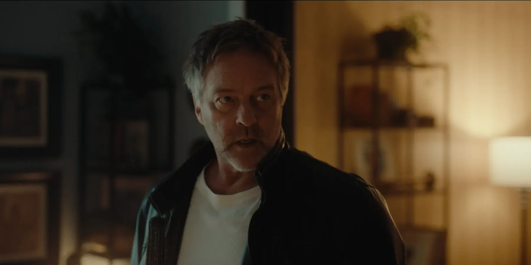 Roark Critchlow in an intense close-up from Blood Brothers.