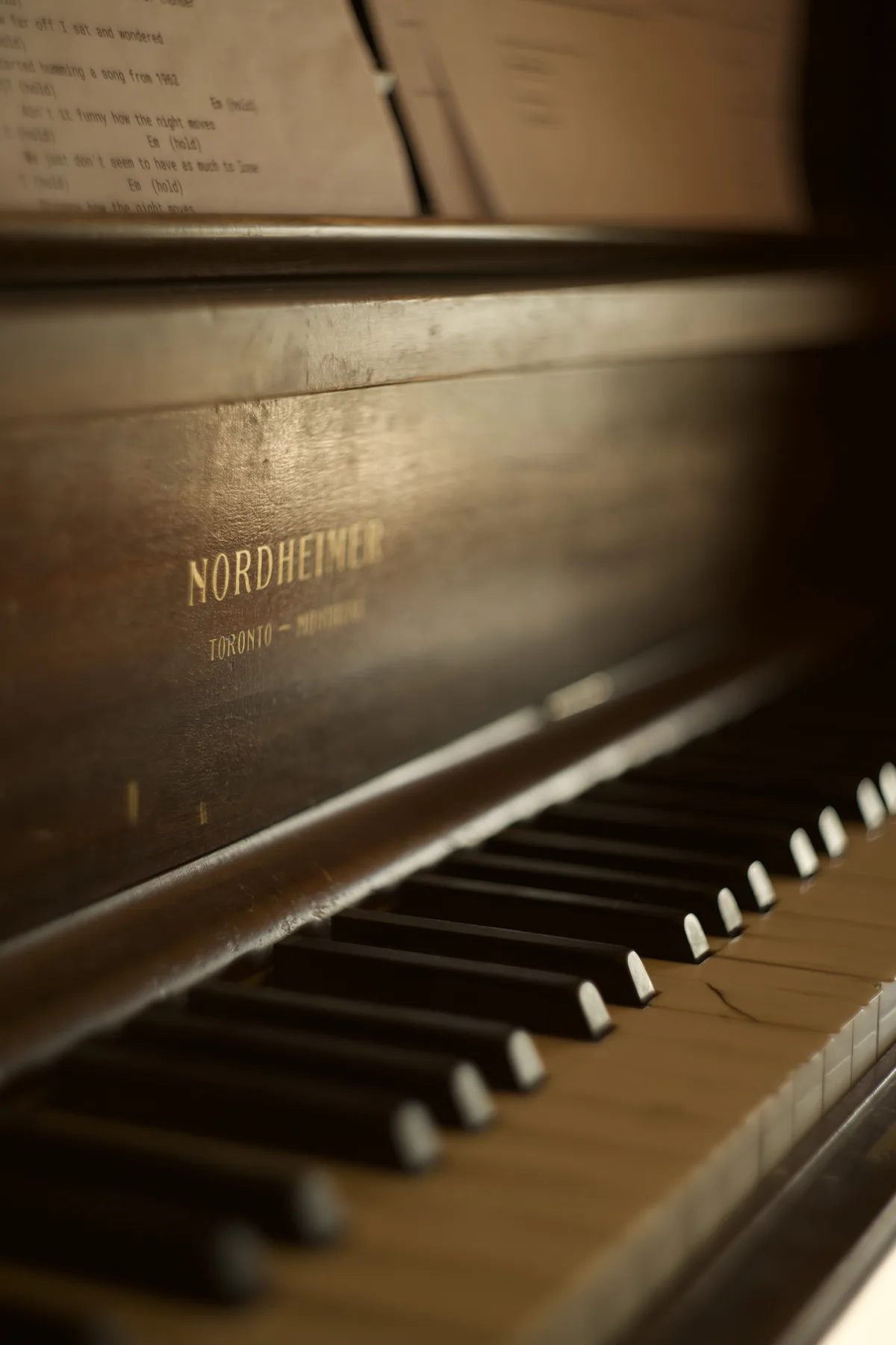 Warm 58mm Helios piano detail test for Last of a Dying Breed